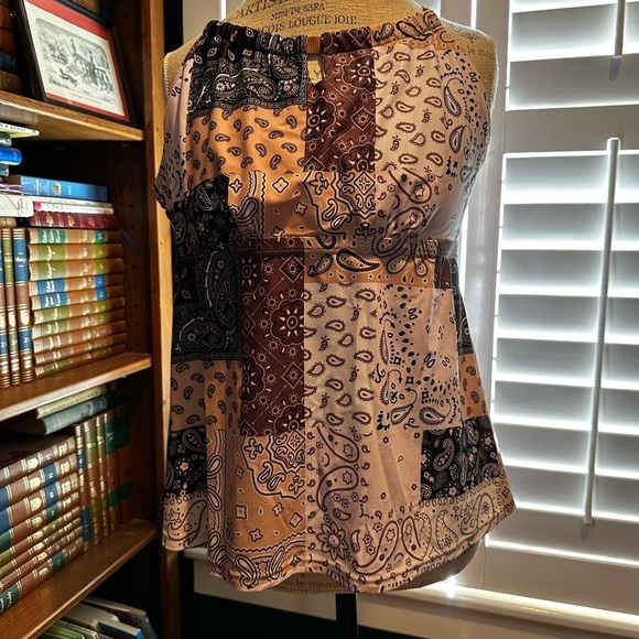 Tops - Bohemian Patchwork Halter Blouse